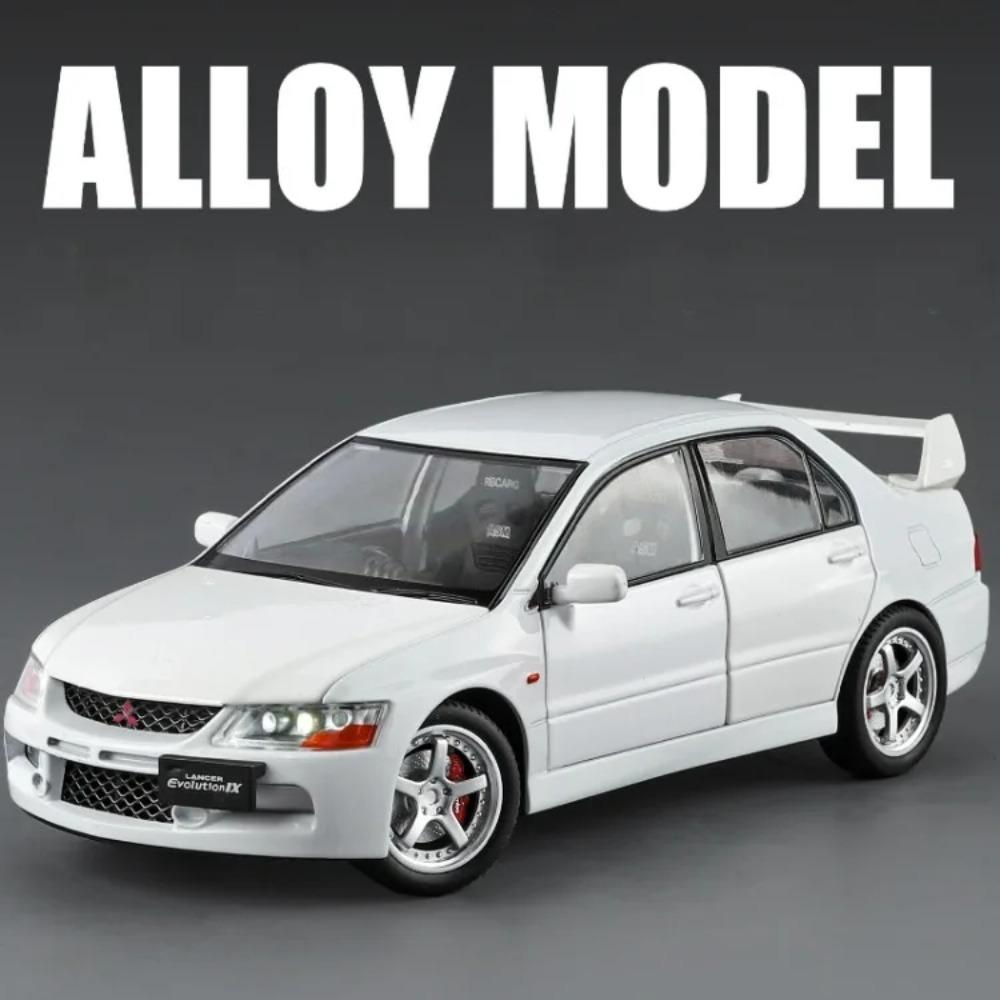 Simulation 1/24 Scale Mitsubishi EV09 Street Version Alloy Car Model Collection Ornament Toy Vehicle Children Boy Gift Miniature
