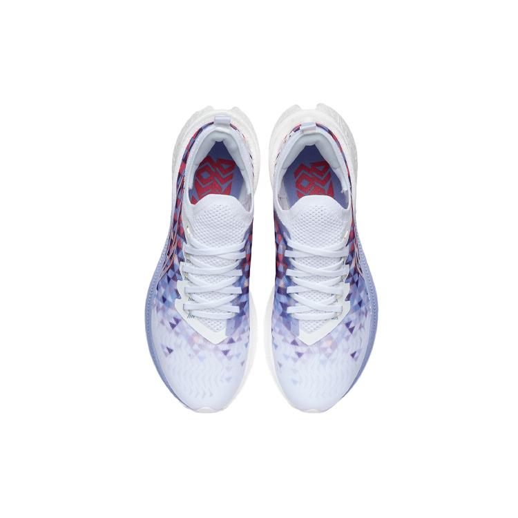 Li Ning Feidian Discovery Breathable And Resilient Low top Running Shoes Women's White Blue ARMR006-8