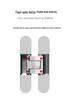 Adjustable 180° Concealed Door Hinges for Inward/Outward Opening Wooden Doors