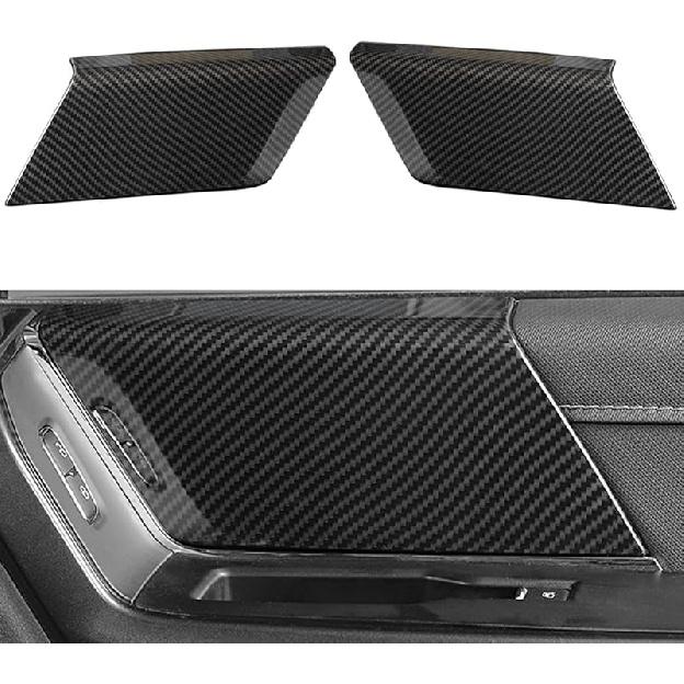 Keptrim for F-150 ABS Carbon Fiber Inner Door Handles Cover Trim for Ford F150 2015 2016 2017 2018 2019 2020 (4pcs)