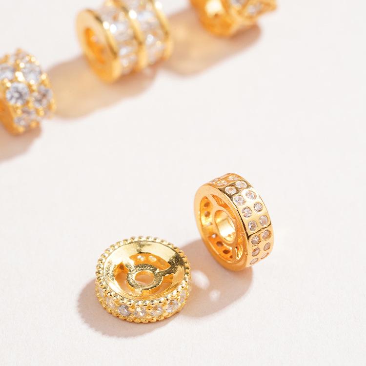 S925 Silver Spacer Wheel Beads for DIY Jewelry - Women's Bracelet Accessories