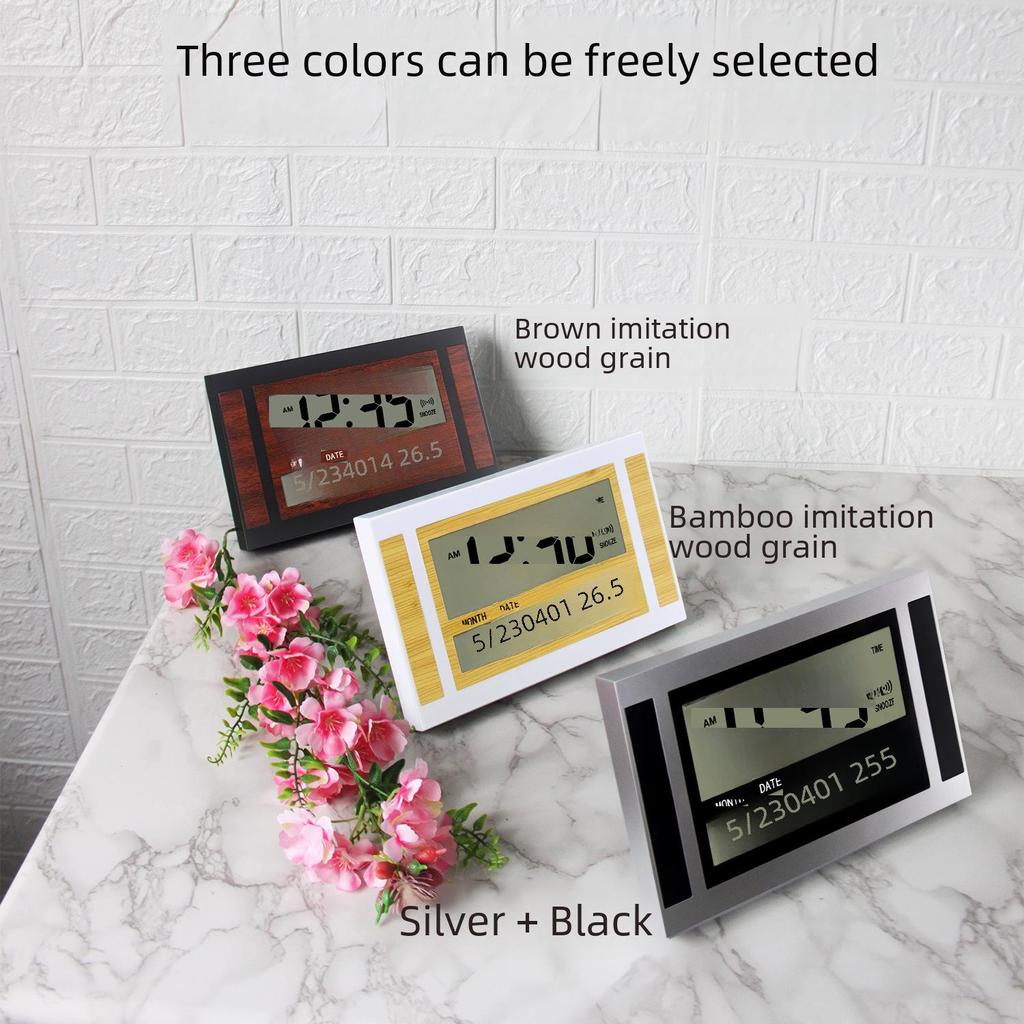 Silent Minimalist European & American Wall Clock with HD LCD Display