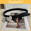 Chic Black Pu Leather Heart Belt For Women Stylish Adjustable Fashion Accessory