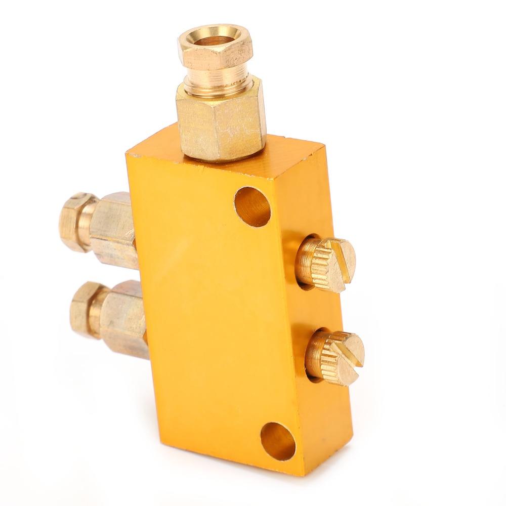 6Mm Inlet Lubrication System Brass Material Divider Valve Piston Distributor  Industrial Machinery