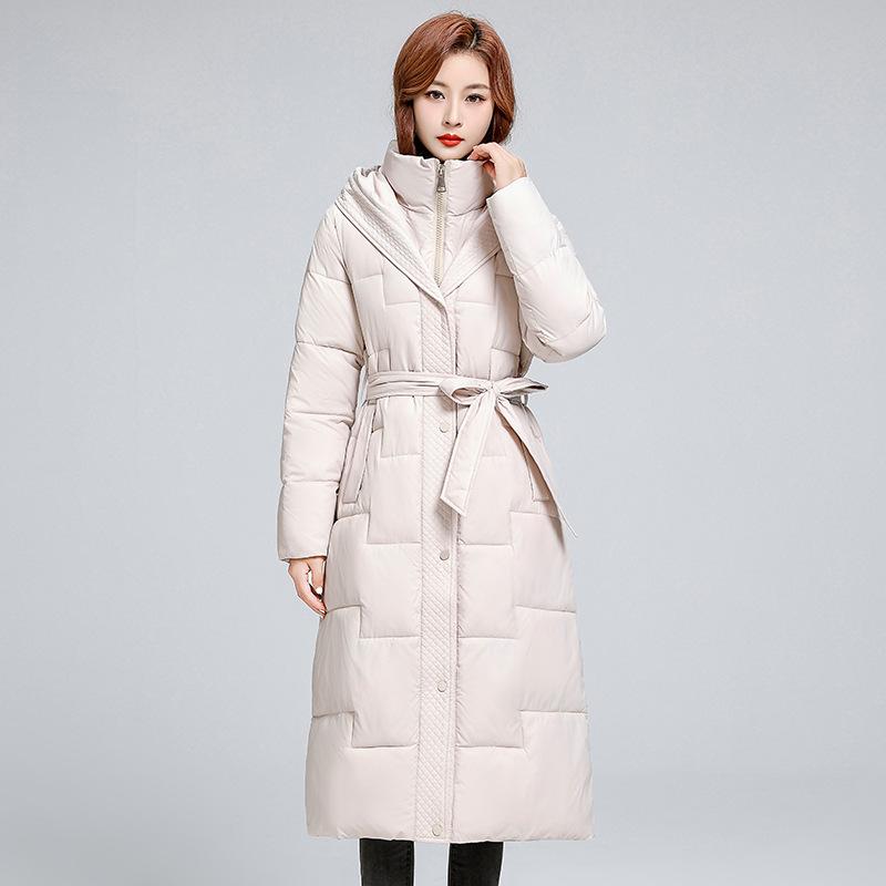 2025 Winter Down Cotton Coat Large Size Over Knee Long Cotton-padded Coat Women Fashionable Cotton-padded Coat