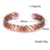 Vinterly Twisted Magnetic Bracelets Pure Copper Adjustable Cuff Vintage High Magnet Benefits Health Energy Jewelry for Women