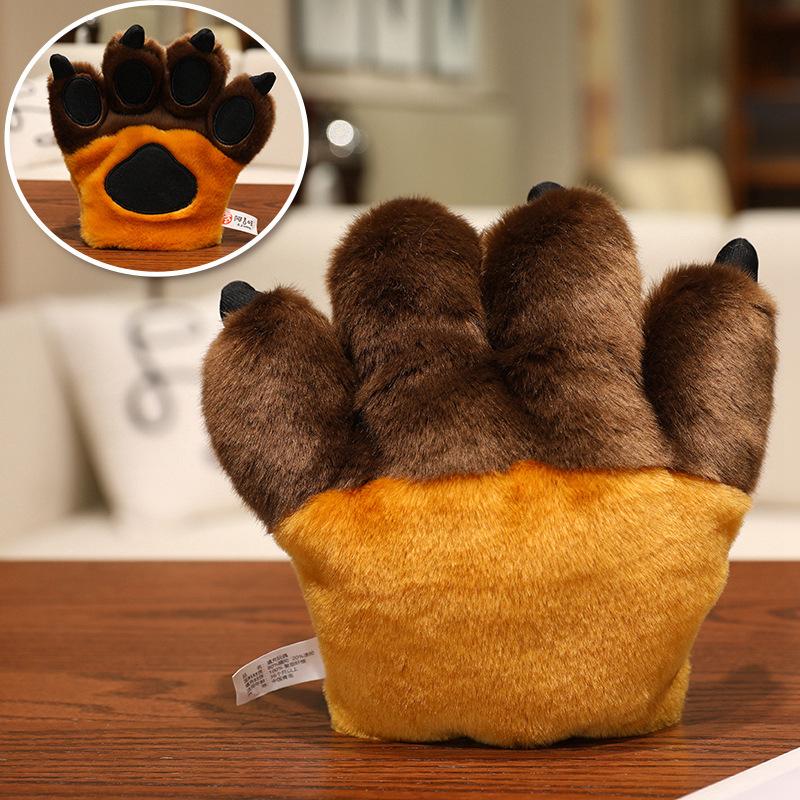 Non-Toxic 25Cm Animal Claws Gloves Soft Stuffed Plush Toys Dog Bear Tiger Paws Plush Gloves Cosplay Costume Pograpy Props Charm Gifts