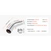 SucceBuy Elbow Exhaust Tip Chrome Turn Down Exhaust Tip w/ Clamp for Truck Car Chrome Structure for High Temperature Resistance