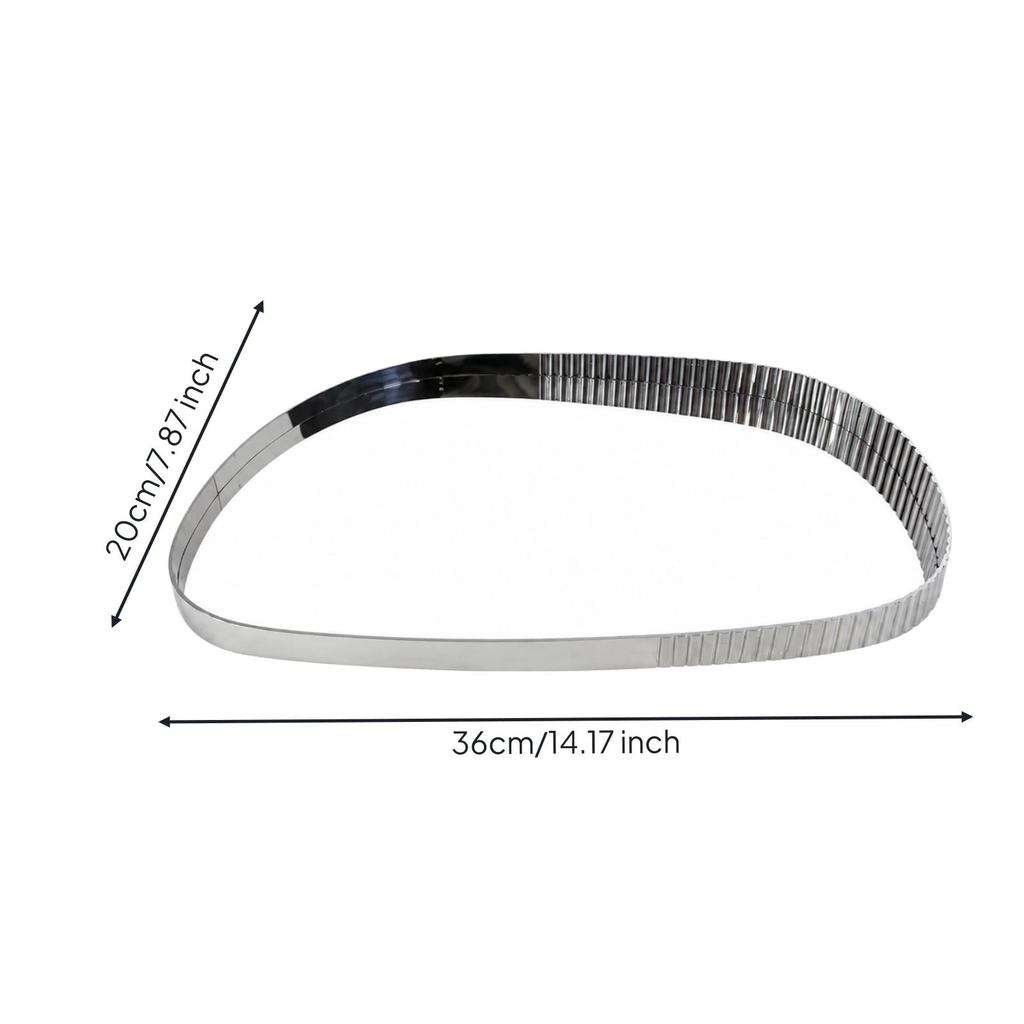 Display Tray with Ribbed Borderless Mirror Finish Serving Silver for Living Room, Dining Area,