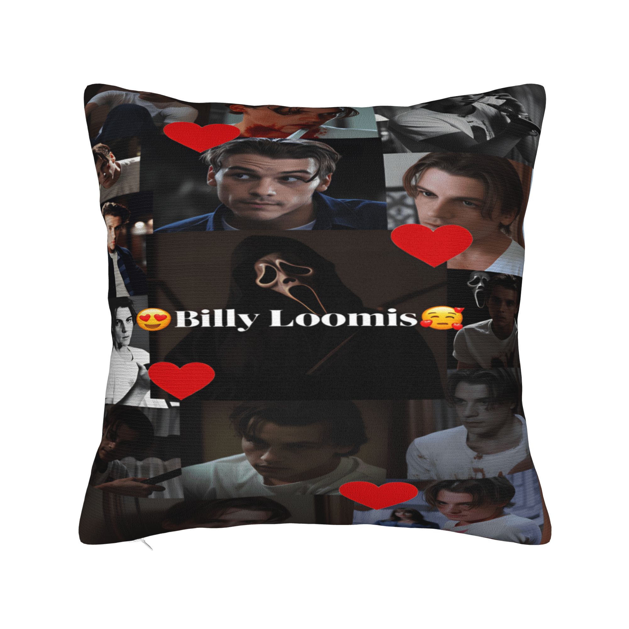 

Horror Movie B-Billy Loomis Pillow Case Graphic Pillow Cover Fashion Pillowcases For Sofa Car Home Decor 12x12Inch
