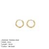 eManco Stainless Steel Gold-Plated Hoop Earrings: European & American Style Temperament Jewelry