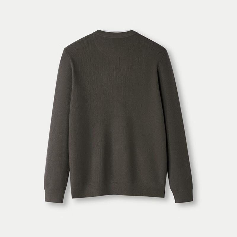 HLA Men's Faux Two-Piece Long Sleeve Knit Sweater