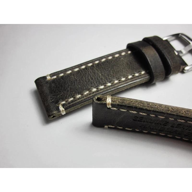 Ζώνη ρολογιού 18 19 20 21 22 24mm Ρετρό γκρι Χειροποίητο λουράκι καρπού πρώτης κατηγορίας Δέρμα αγελάδας Βραχιόλι ανδρικό λουράκι ΓΝΗΣΙΟ ΔΕΡΜΑ