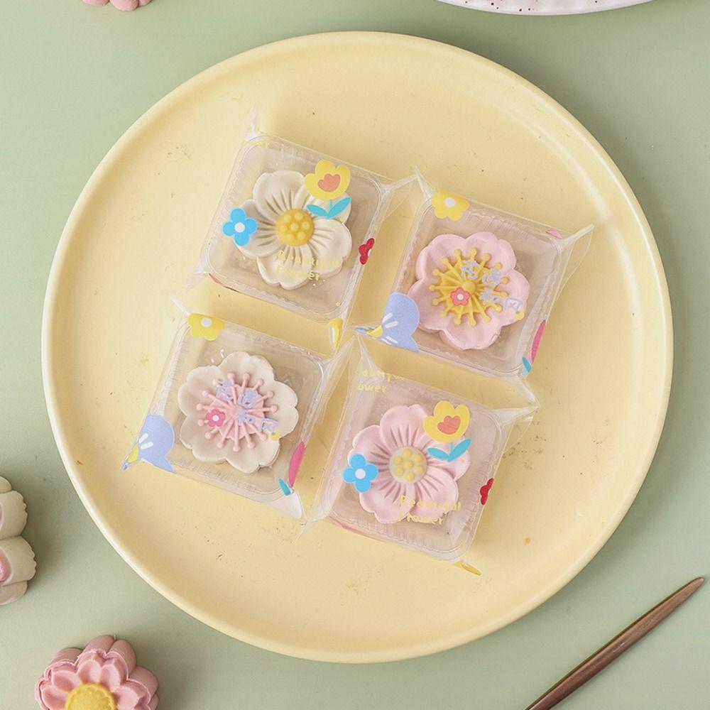 100Pcs/Pack Transparent Mid-Autumn Festival Biscuit Bag Mooncake Packaging Bag DIY Baking