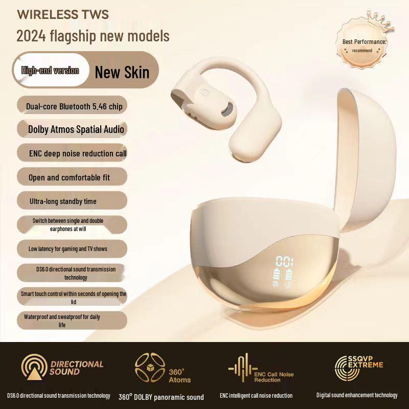 X55 Invisible Sleep Wireless Earbuds: Ultra-thin, Side-Sleep Friendly, Long Battery Life, Bluetooth 5.4.