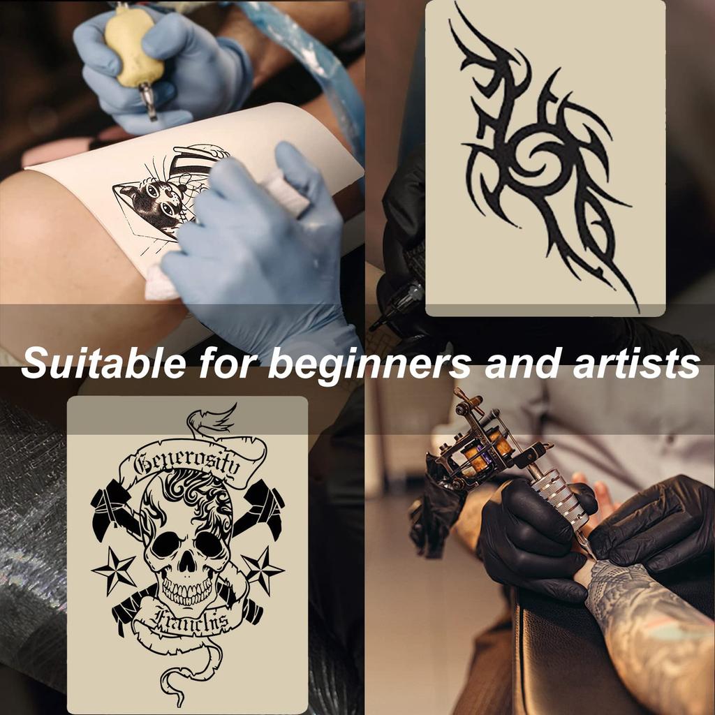 Yuelong 10Pcs Tattoo Practice Skins Double-Sided Fake Skin for Tattooing & Microblading | Reusable Blank Tattoo Skin Pad, Beginner-Friendly,