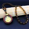 Gouden Blad Dubbelzijdig Guan Yin Boeddha Hanger Ketting - Unisex Sieraden Cadeau