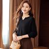 Handu Yishe Damen V-Ausschnitt 100% Wollpullover