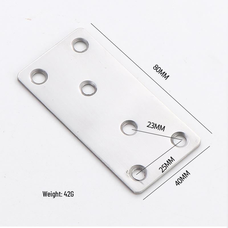 90° L-Shaped Stainless Steel Angle Bracket for Furniture and Shelves