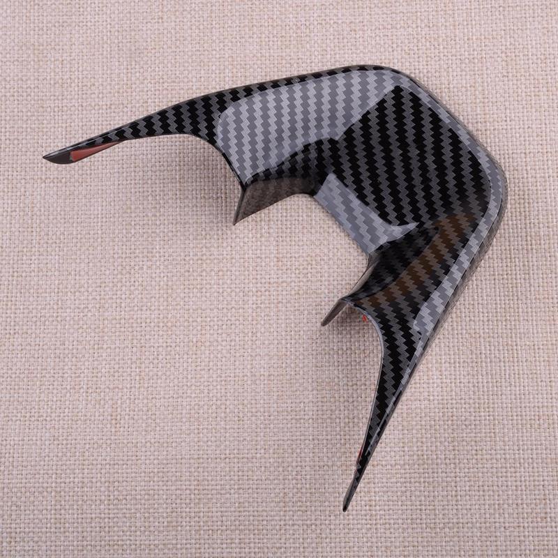 2pcs Carbon Fiber Style Steering Wheel Trim Cover Frame Fit for Ford Fiesta ST Mk8 2018-