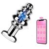 10 Mode Vibration Remote Control Metal Butt Plug Female Clitoris Stimulator Male Prostate Massager Outdoor APP Control Butt Plug