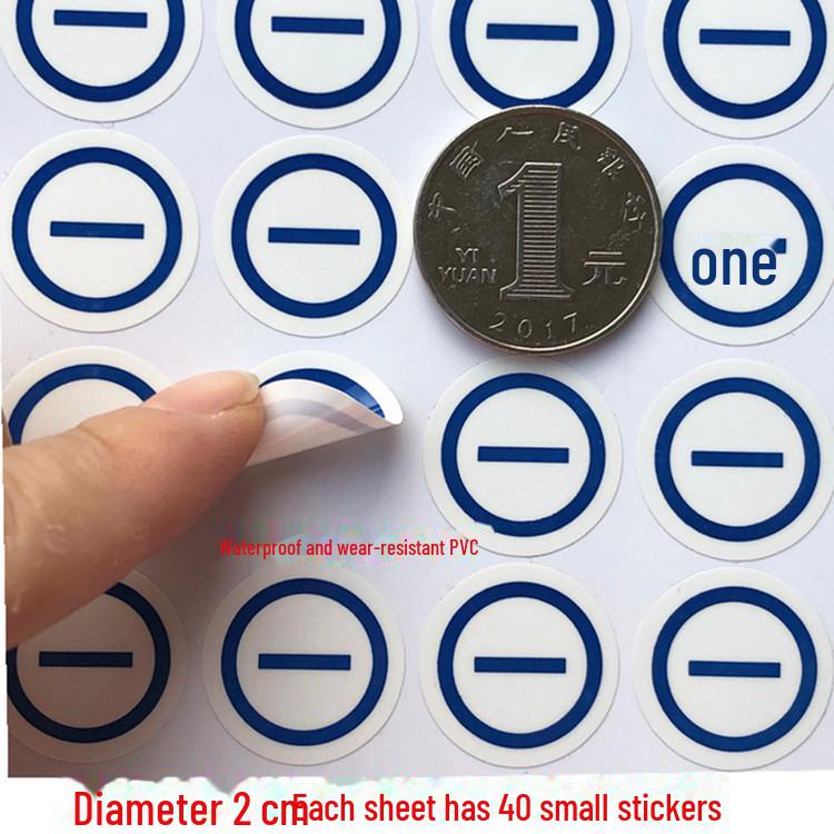 

Круглые наклейки для идентификации полярности батареи 20 мм - 40 шт. (Позитивный негативный)