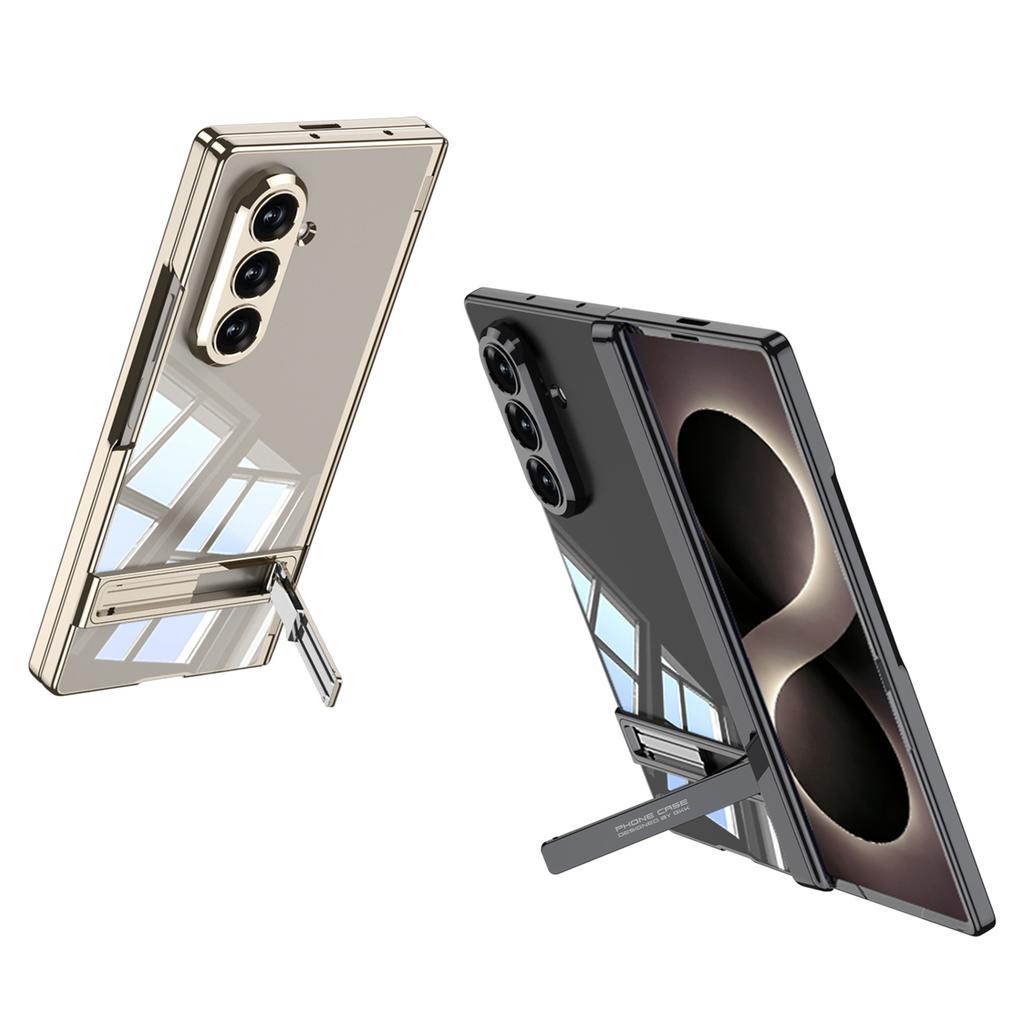 Clear Case for Samsung Galaxy Z Fold 8 Ultra Built-in Kickstand Hinge Full Protection Shockproof Foldable Phone Cover