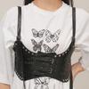 High Waist Suspenders Elastic Cummerbunds PU Leather Waist Corset Fashion Wide Belt  Dress