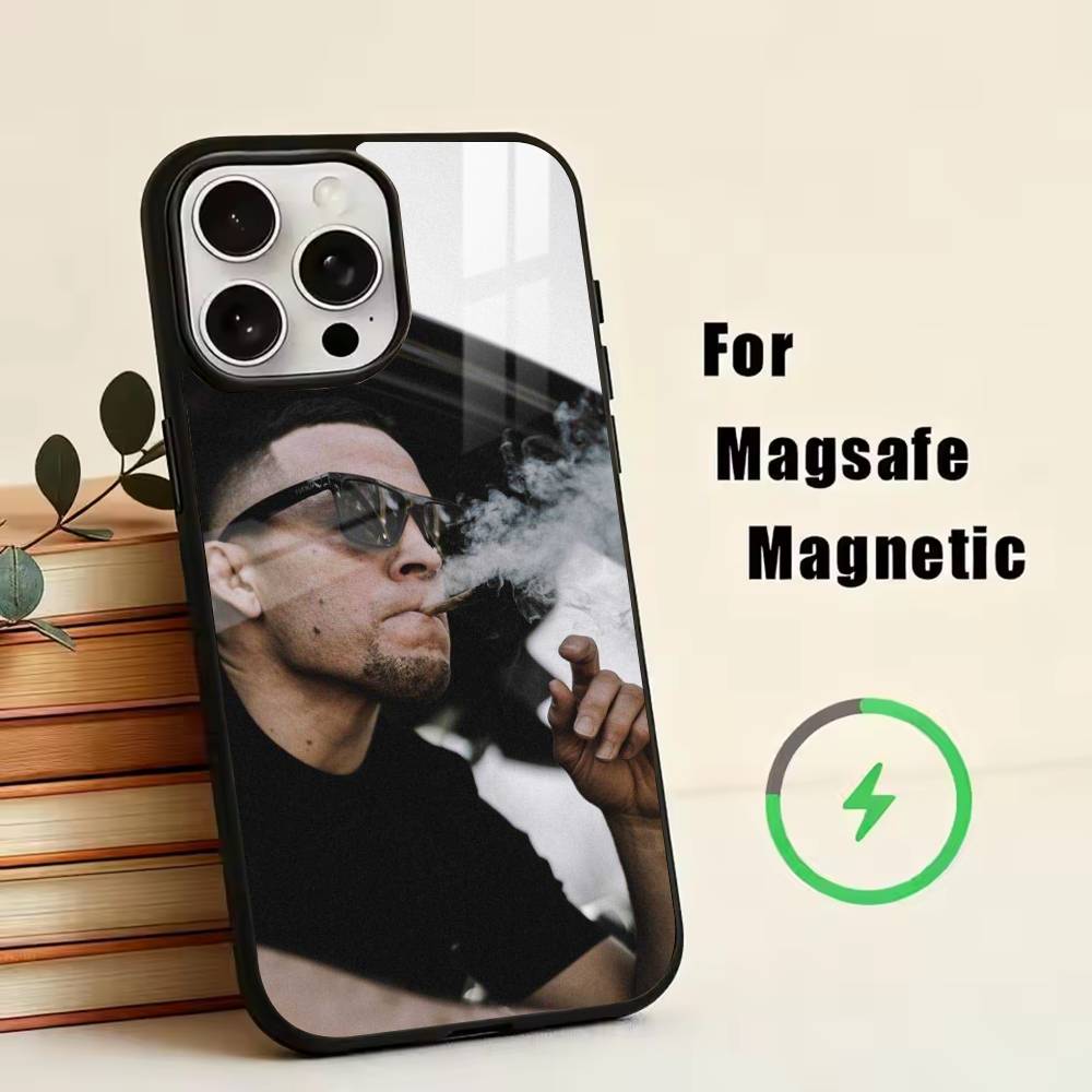 N-Nickname-Nate Diaz Phone Case For iPhone17,16,15,14,13,12,11 Plus,Pro Magnetic For Magsafe Wireless Charging