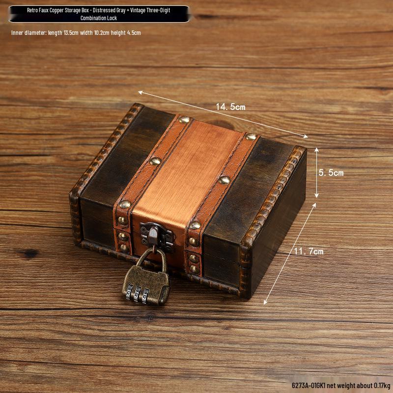 Exquisite Wooden Antique Jewelry Storage Box - Dustproof and Clutter-Free