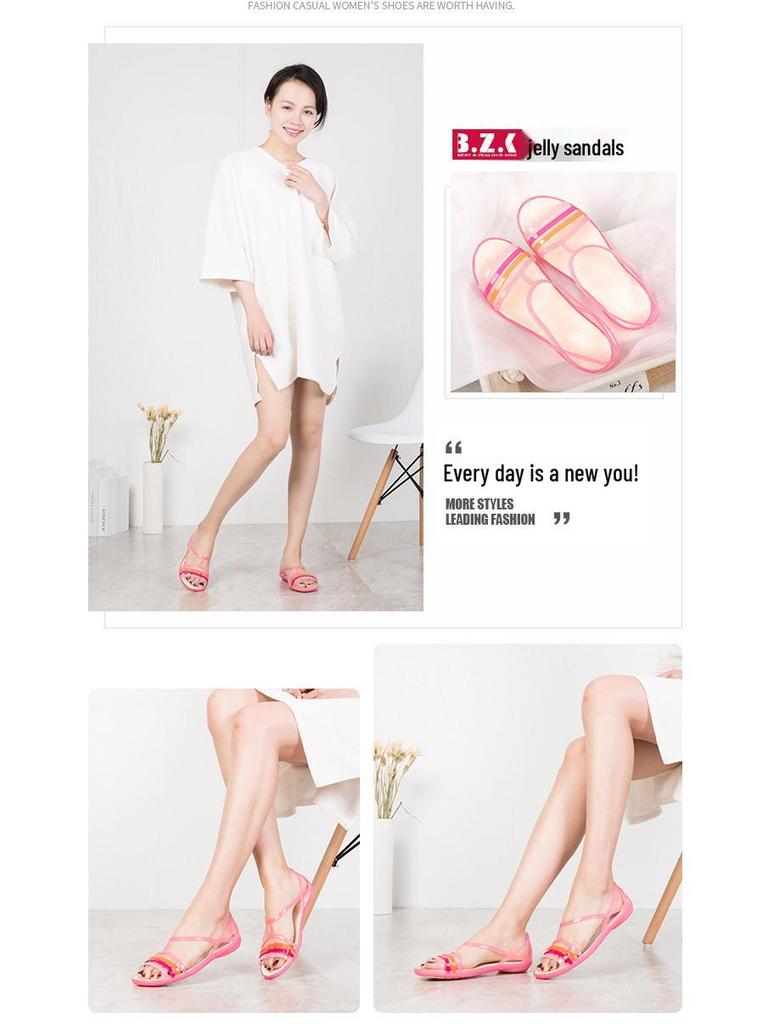 2024 Sommer Damen Jelly Fish Mund Ballerinas - Strand- & Reise Kristall Sandalen