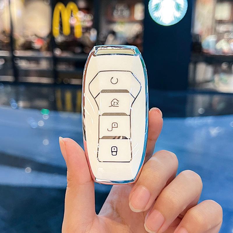 BYD Key Cover for Dolphin Song, Qin DMI, Han EV, Yuan Pro, Tang, Seal, GT, and Seagull - Summer Edition