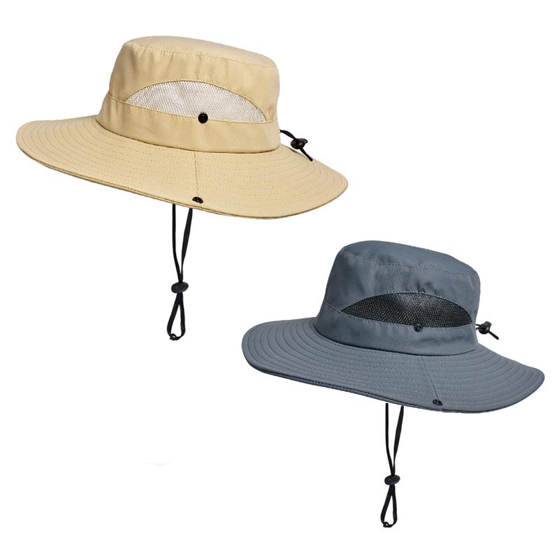 1pc/2pc Men's Bucket Hat Summer Fisherman’s Hat Wide Brim Outdoor Sports Sun Protection