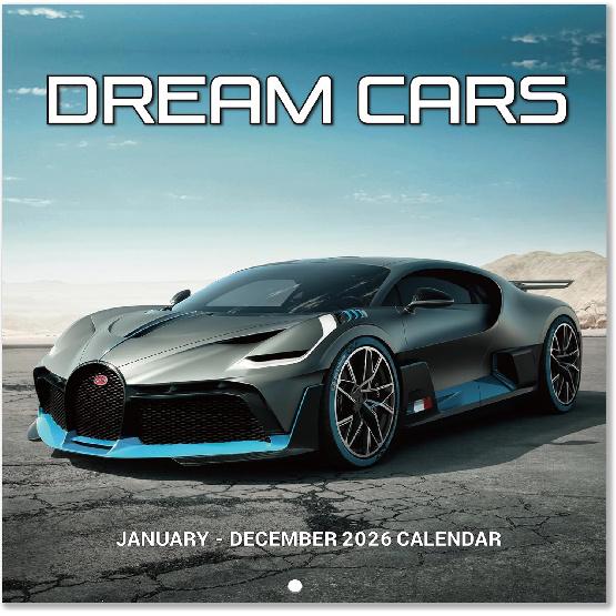 2026 Calendar - Cars Wall Calendar 2026, January - December, 11.6 x 11.6 for Home, Office, School