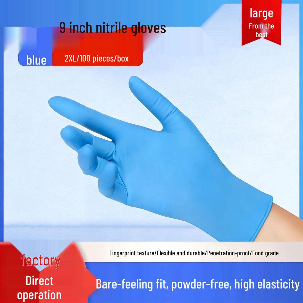 Food Grade Nitrile Gloves for Kitchen, Salon, and Dental Use