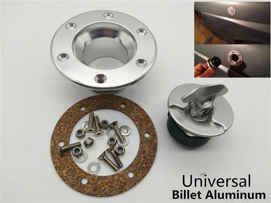 Universal Billet Aluminum Aircraft Style Fuel Cell Gas Cap With 6 Hole Anodized