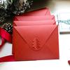 5pcs Christmas Exclusive Envelopes, A4 Thick Paper Envelopes with Christmas Tree Buckle,Suitable for Christmas Party Invitation