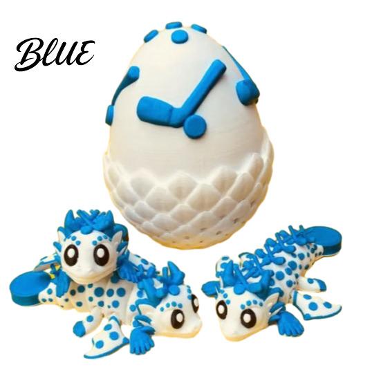 Ball Dragon Collectible 3D Printed Egg Ornament Toy with Figurine Inside Sports Inspired Fidget Toy Stress Relief Statue for Kids Adults Home Office