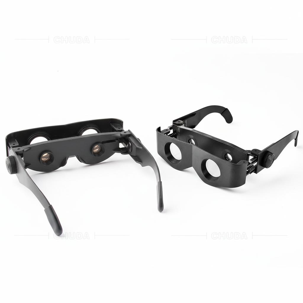 Wearable Fishing Telescope Adjustable Binoculars Hands Free Magnifier Glasses for Theater TV Sight Myopia Adjustable