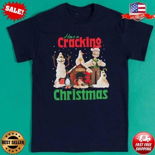 

Wallace & Gromit Cracking Christmas T-Shirt, Gromit Christmas T-shirt S-5XL L