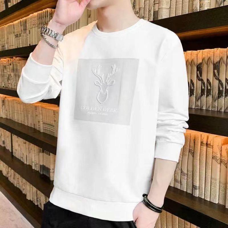 Men Round Neck Long Sleeve T-Shirt Casual Casual Undershirts Tees Tops T Shirt for Man Tees Tops Male Clothing