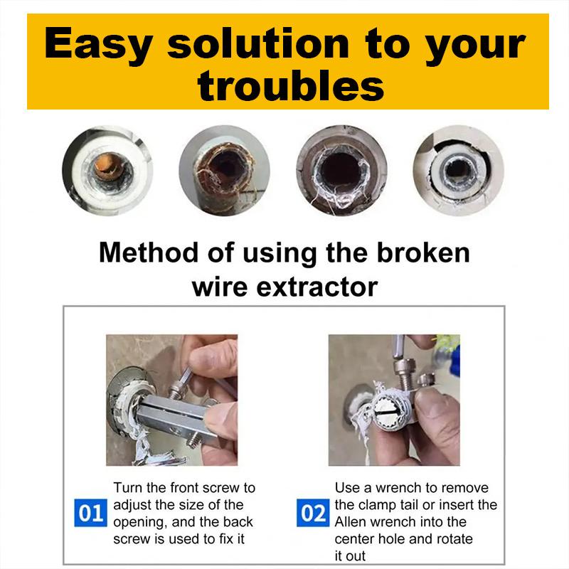 1/2 Set of Faucet Angle Valve Extractor Broken Reverse Wire Water Pipe Triangle Valve Repair Bolt Extractor Repair Tool Bathroom