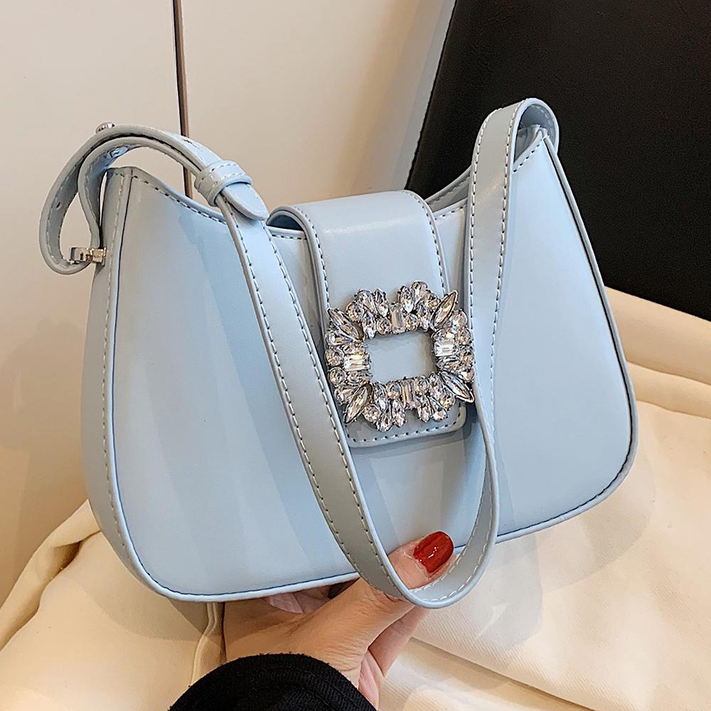 Diamond Underarm Bag Women's Temperament All-match Crossbody Shoulder Bags Simple Ladies Handbags Elegant Fashion Party Clutch