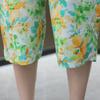 Elegant Women's Two Pieces Set Summer Vintage Clothes Plus Size High Waist Pants Sets