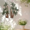 Metal Wall Art Palm Tree Silhouette Set Rustic Iron Craft Creative Decorative Hanging Sculptures for Indoor Outdoor Home and Office Display