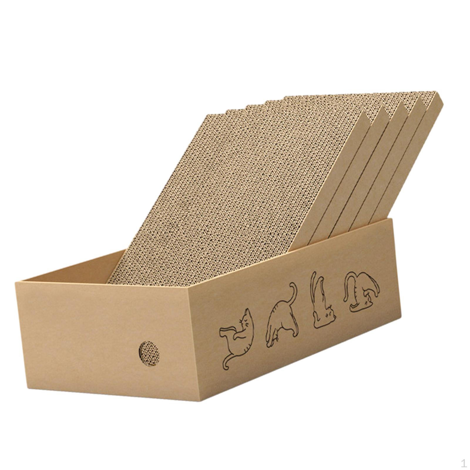 

5 шт. Когтеточка для кошек в коробке, игрушка для домашних животных, прочная, двусторонняя