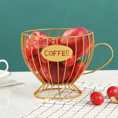 Coffee Storage Basket Practical Sturdy Iron Coffee Pod Holder Capsule Organizer for Home