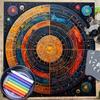Universe Planet Pattern Tarots Card Tablecloth Altars Cloth Altars Cloth Divinations Card Table Cloth Tapestry Easy Use
