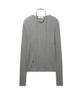 Keoseuteomeokeullagumeon Linen See-Through Ribbed Half-Neck Knit 5 Color Cowkt020