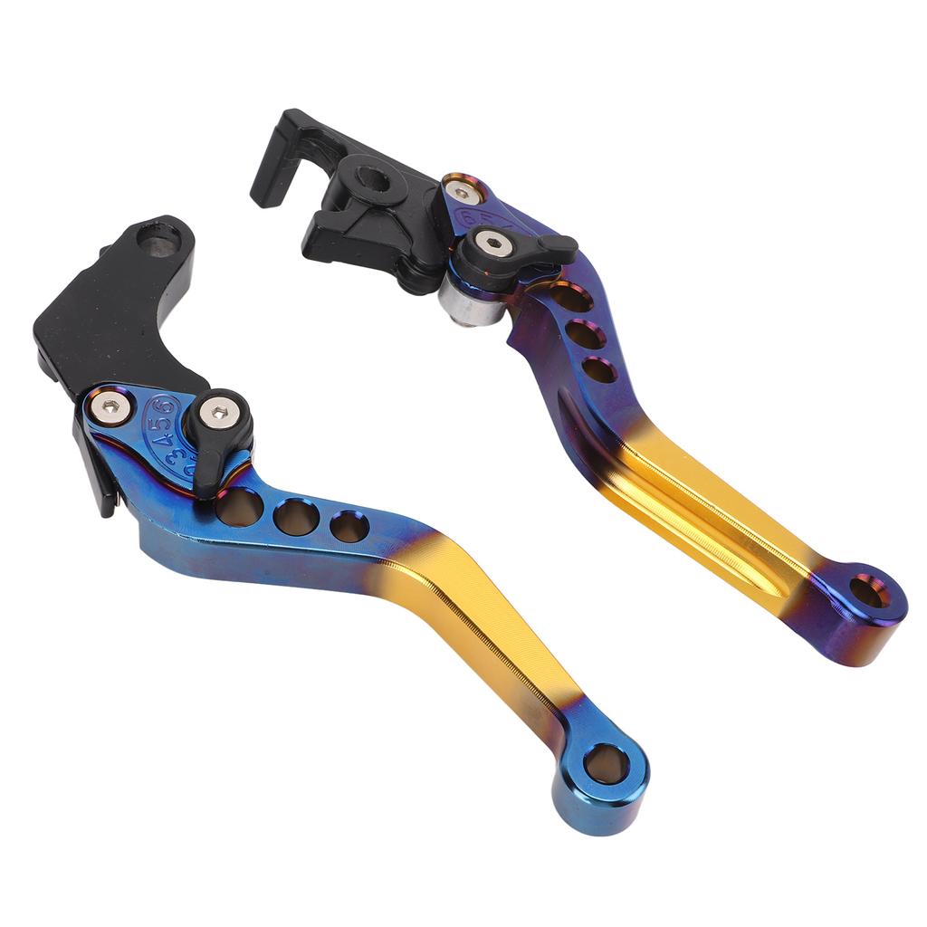 Motorcycle Brake Clutch Levers Blue Yellow Colorful CNC Aluminum Alloy Replacement for MSX125 Below 150cc